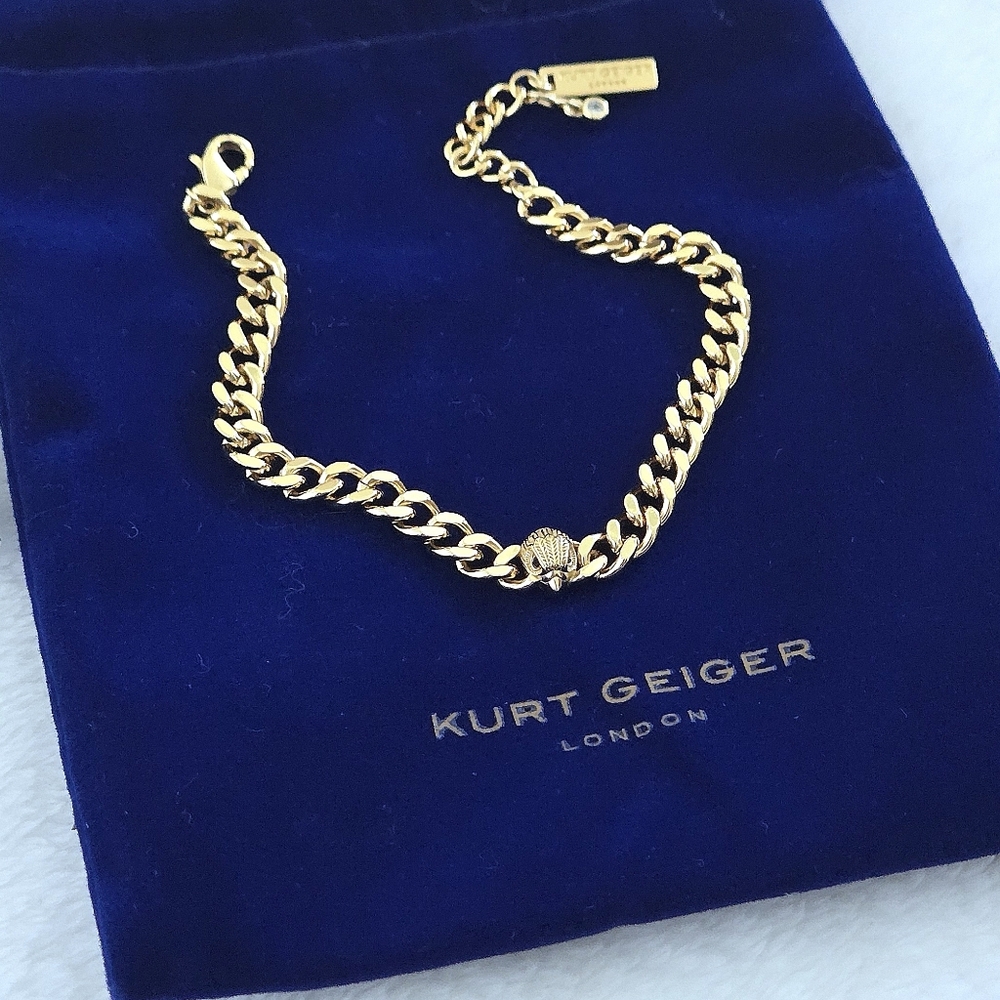 Kurt Geiger Gold Chain Bracelet with Pavé Animal Head Accent - Picture 13 of 16